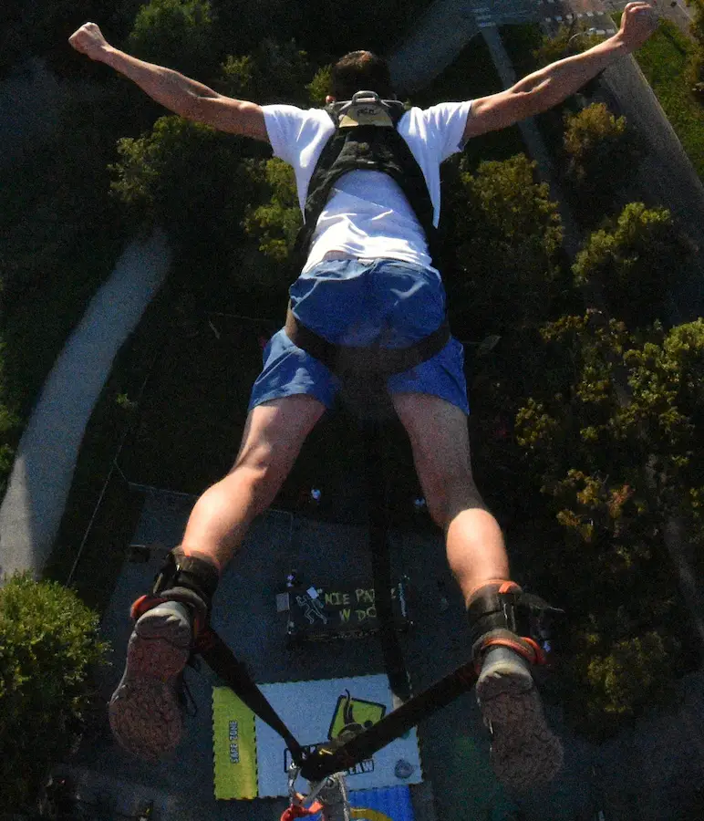 Zabezpieczenia pozwalające na bezpieczny skok bungee